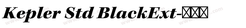 Kepler Std BlackExt字体转换